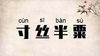 寸丝半粟