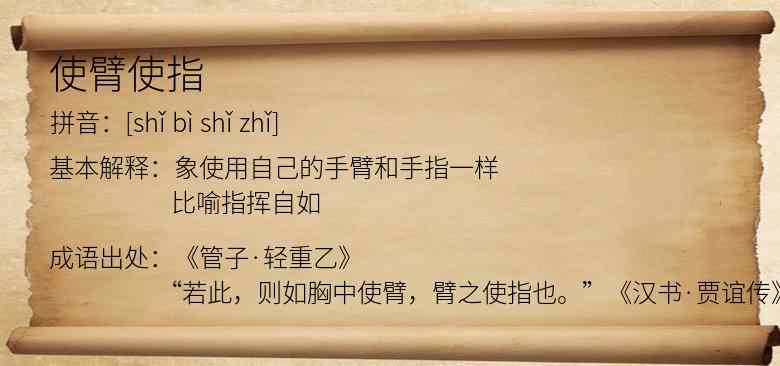 使臂使指