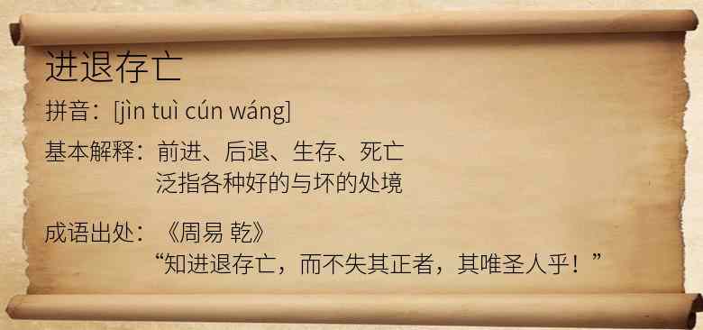 进退存亡