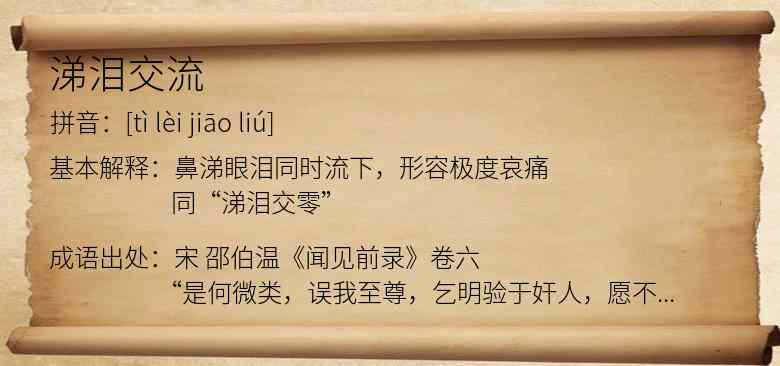 涕泪交流