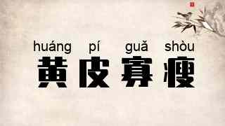 黄皮寡瘦