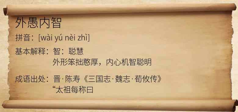 外愚内智