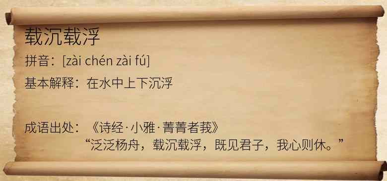 载沉载浮