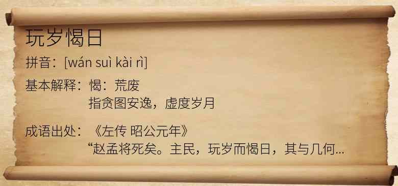 玩岁愒日
