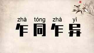 乍同乍异