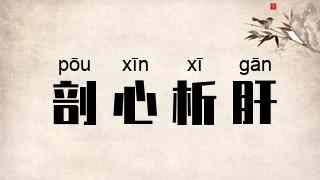 剖心析肝