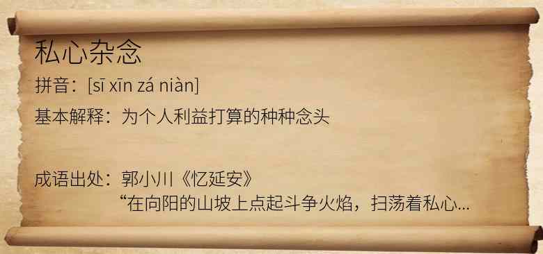 私心杂念