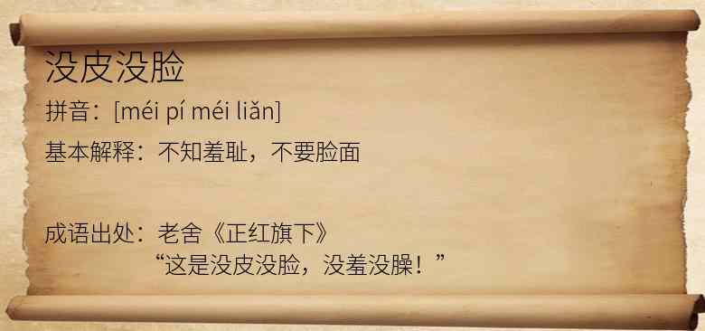 没皮没脸