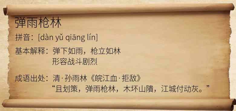 弹雨枪林