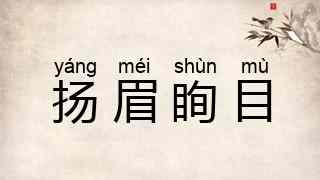 扬眉眴目