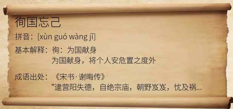 徇国忘己