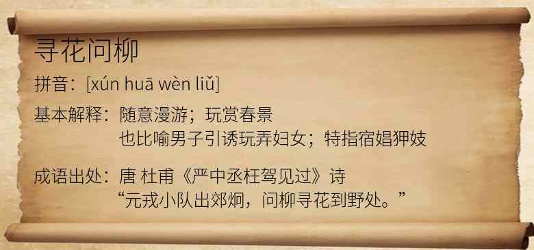 寻花问柳