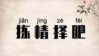 拣精择肥