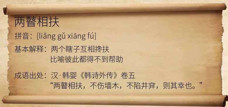 两瞽相扶