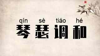 琴瑟调和