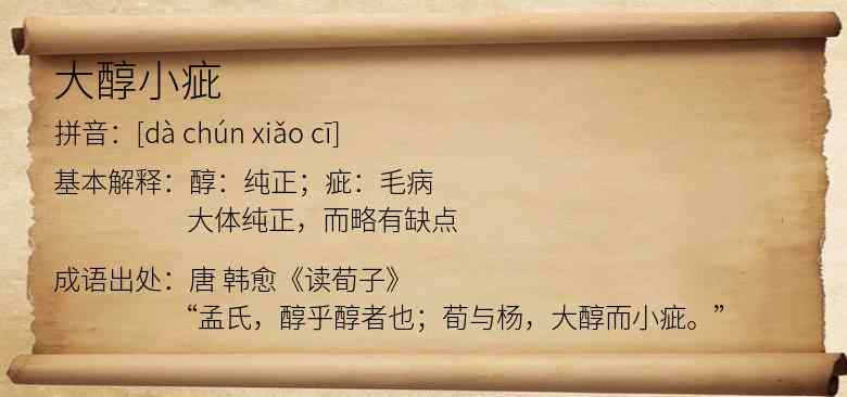 大醇小疵