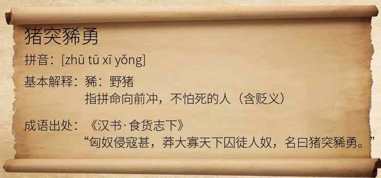 猪突豨勇