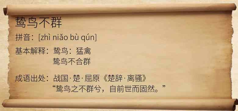 鸷鸟不群