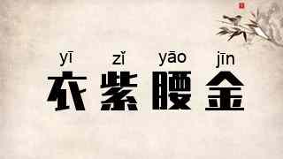 衣紫腰金