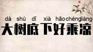 大树底下好乘凉
