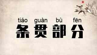 条贯部分
