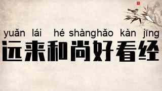 远来和尚好看经