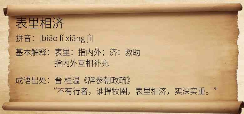 表里相济