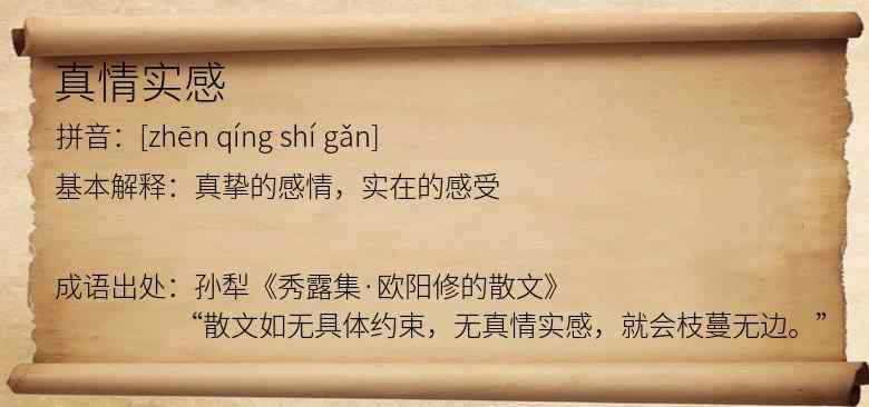 真情实感