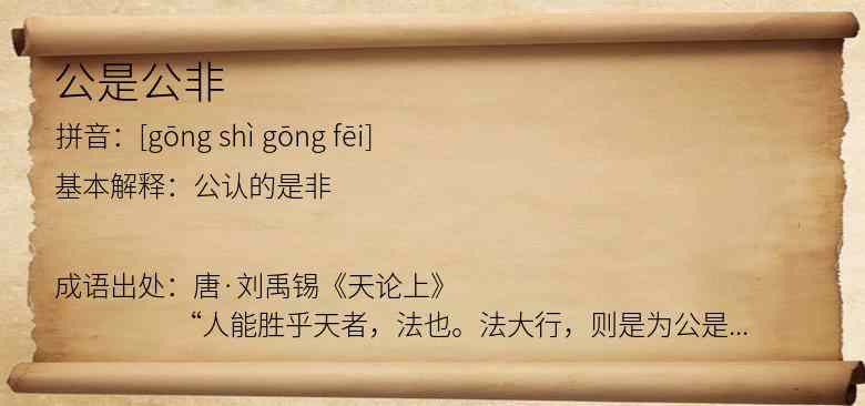 公是公非