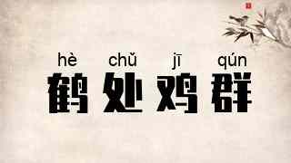 鹤处鸡群