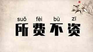 所费不资