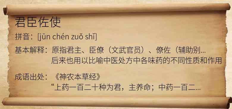 君臣佐使
