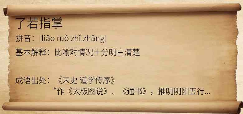 了若指掌