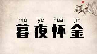 暮夜怀金
