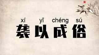 袭以成俗