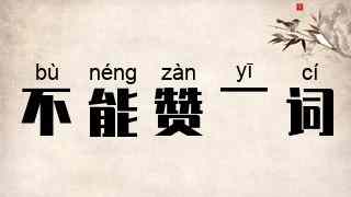不能赞一词