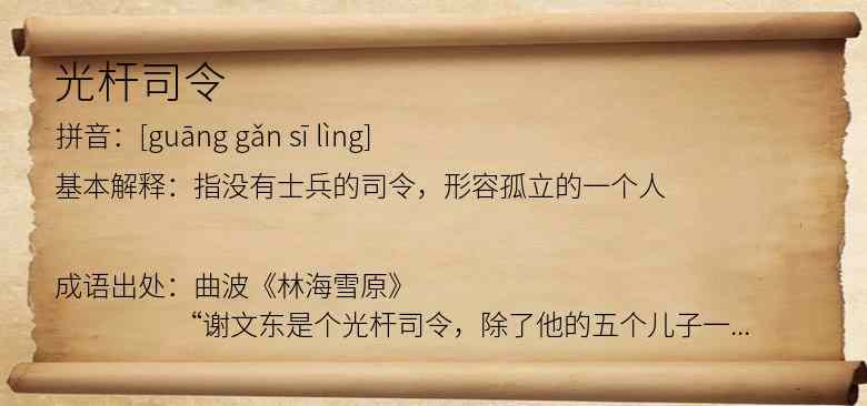 光杆司令