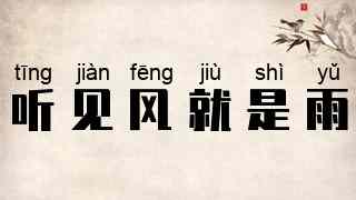 听见风就是雨