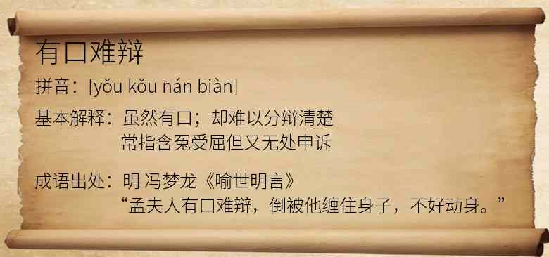 有口难辩