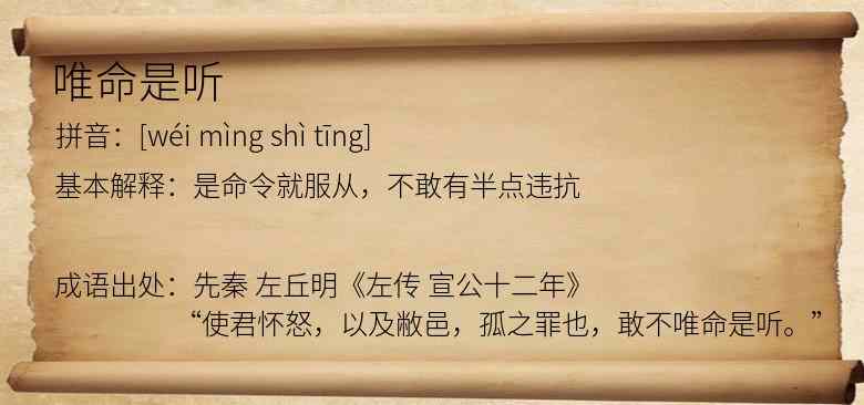 唯命是听
