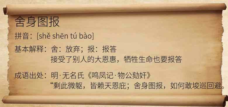 舍身图报
