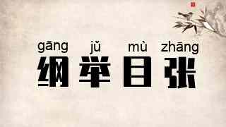 纲举目张