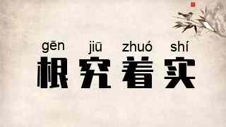 根究着实