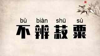 不辨菽粟