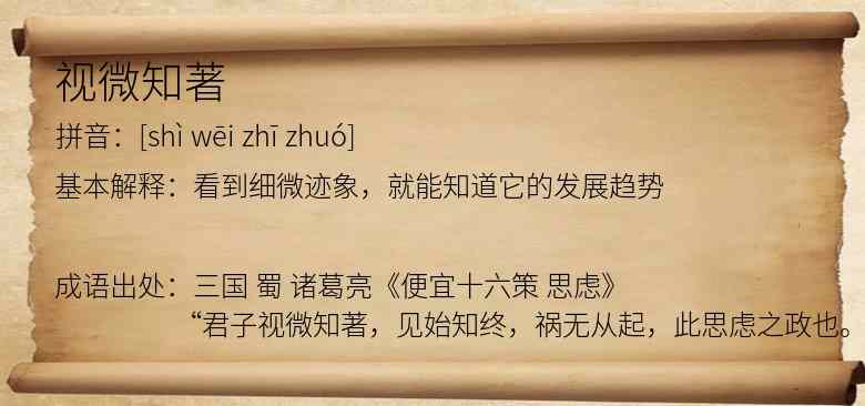 视微知著