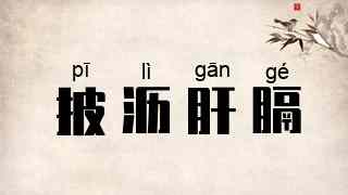 披沥肝膈