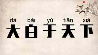 大白于天下