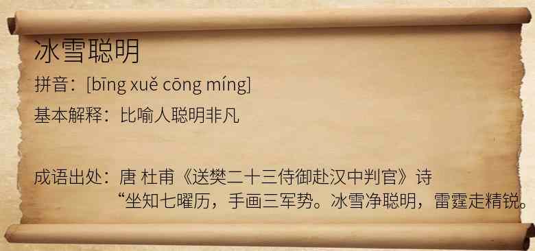 冰雪聪明