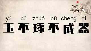 玉不琢，不成器