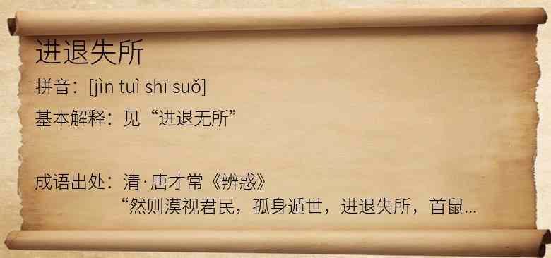 进退失所